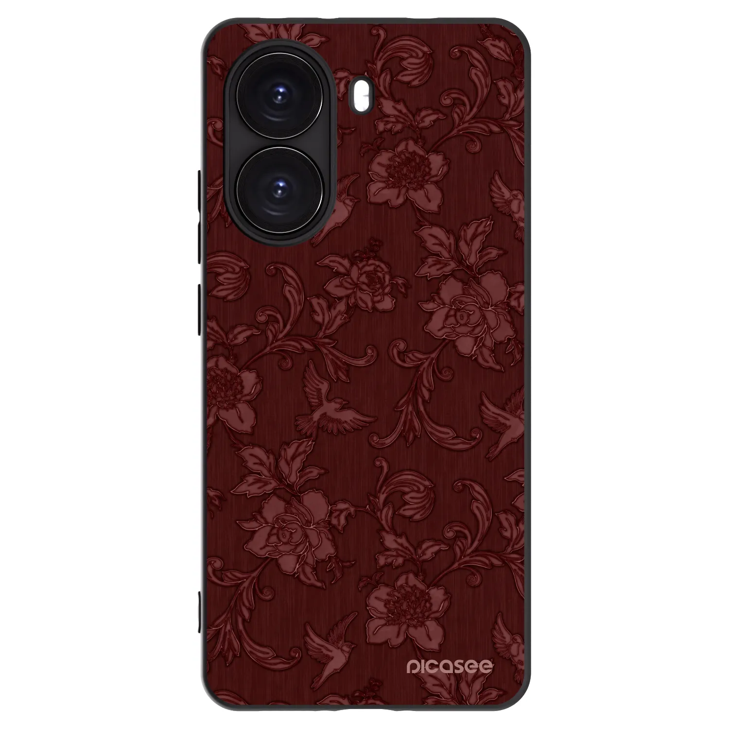 Picasee crna silikonska maskica za Xiaomi Poco X7 Pro 5G - Red Elegance