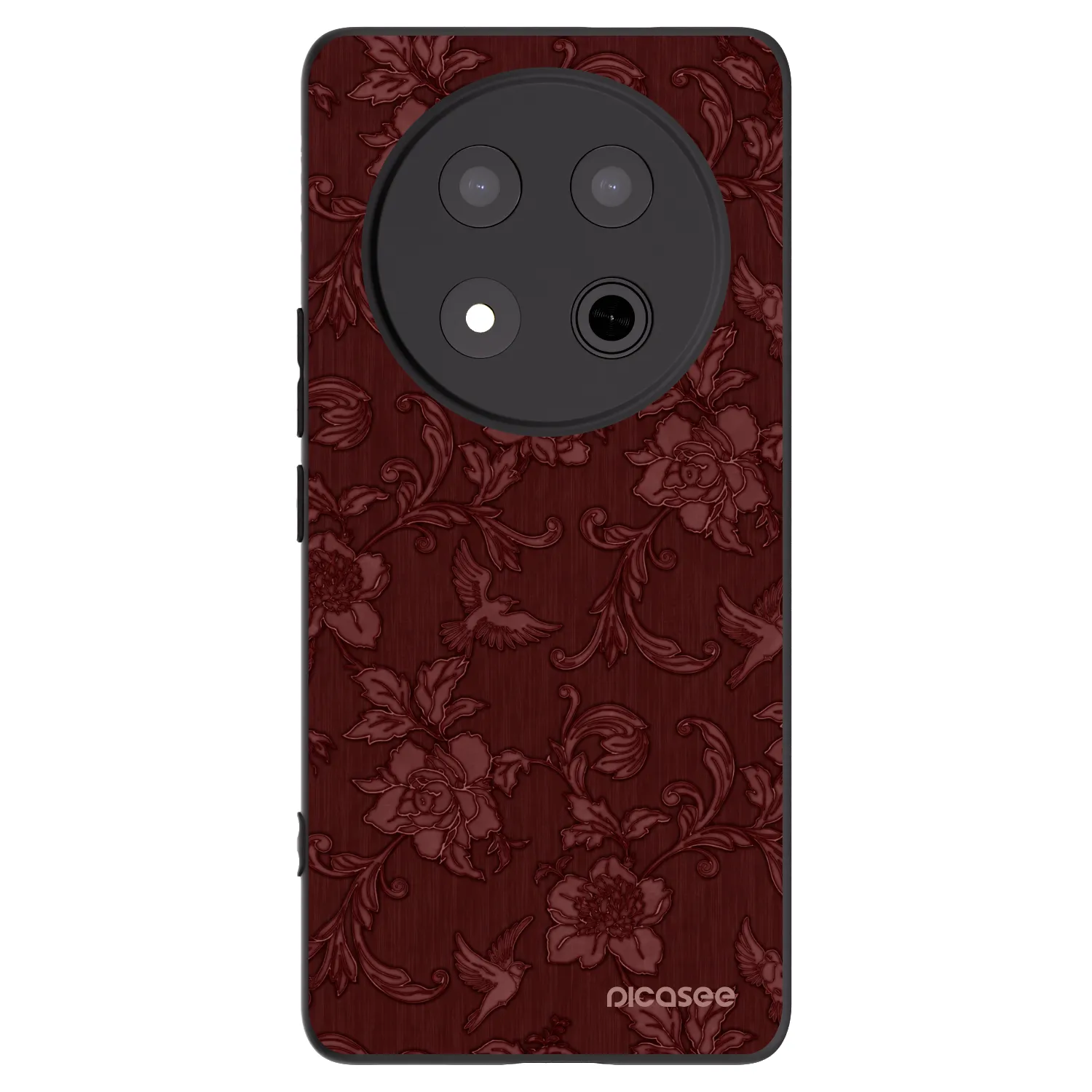 Picasee crna silikonska maskica za Honor Magic7 Lite 5G - Red Elegance