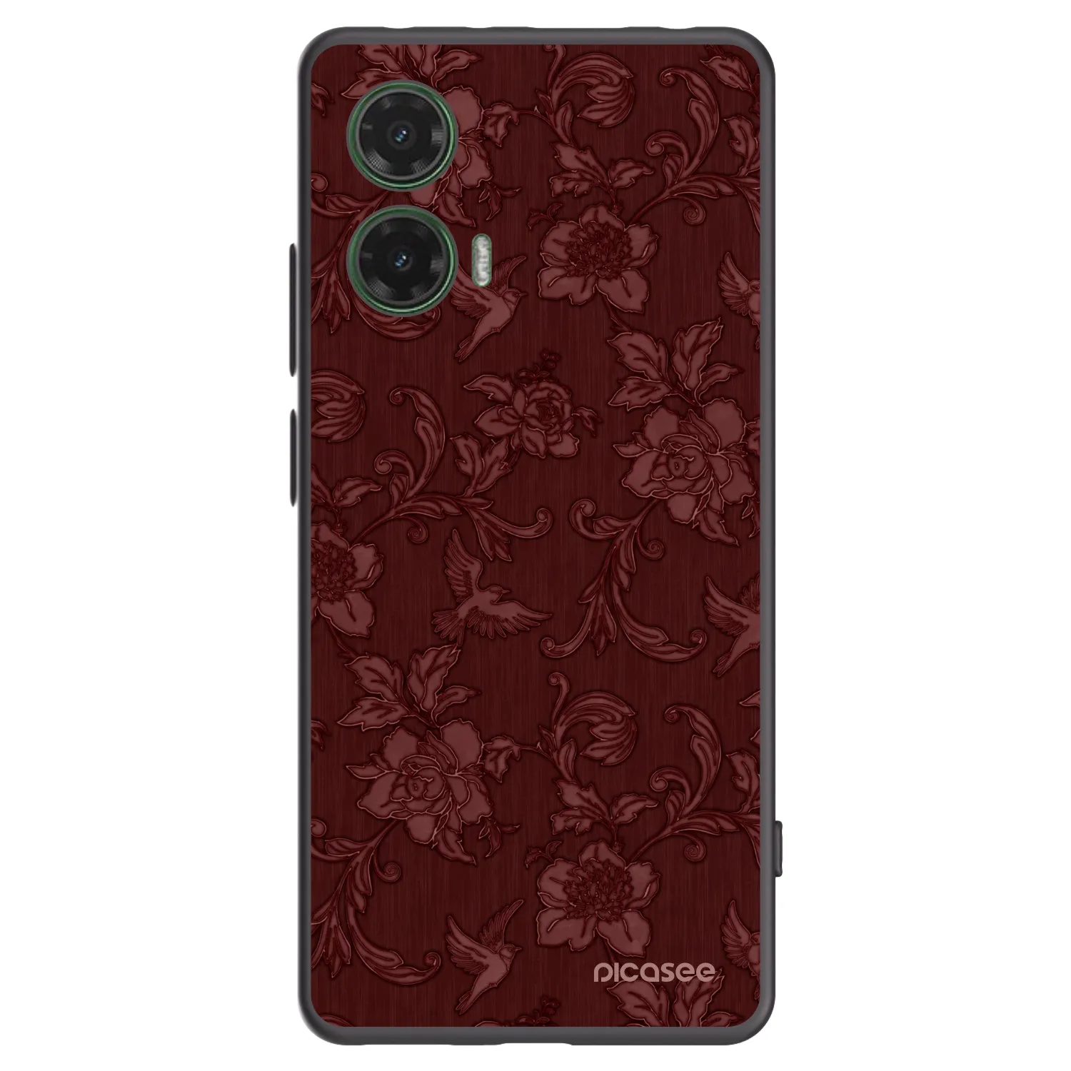 Picasee crna silikonska maskica za Motorola Moto G35 5G - Red Elegance