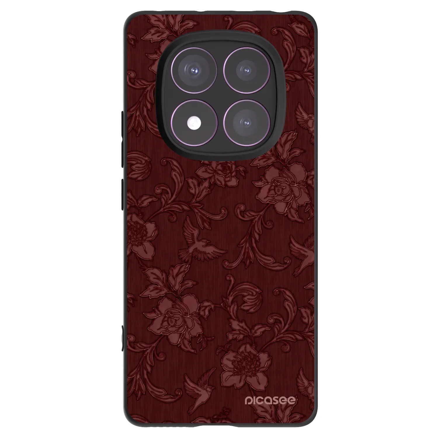 Picasee crna silikonska maskica za Xiaomi Redmi Note 14 Pro 4G - Red Elegance