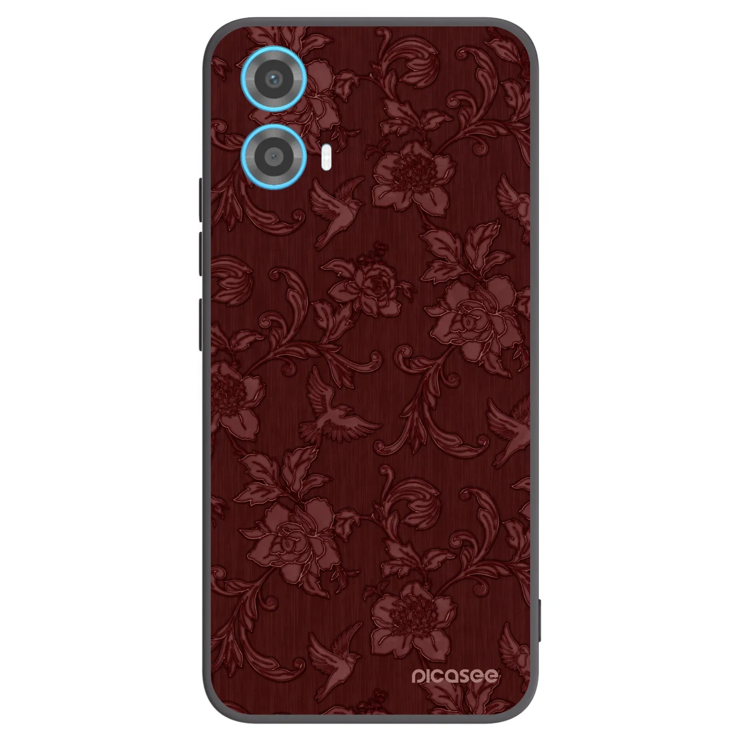 Picasee crna silikonska maskica za Motorola Moto G34 5G - Red Elegance