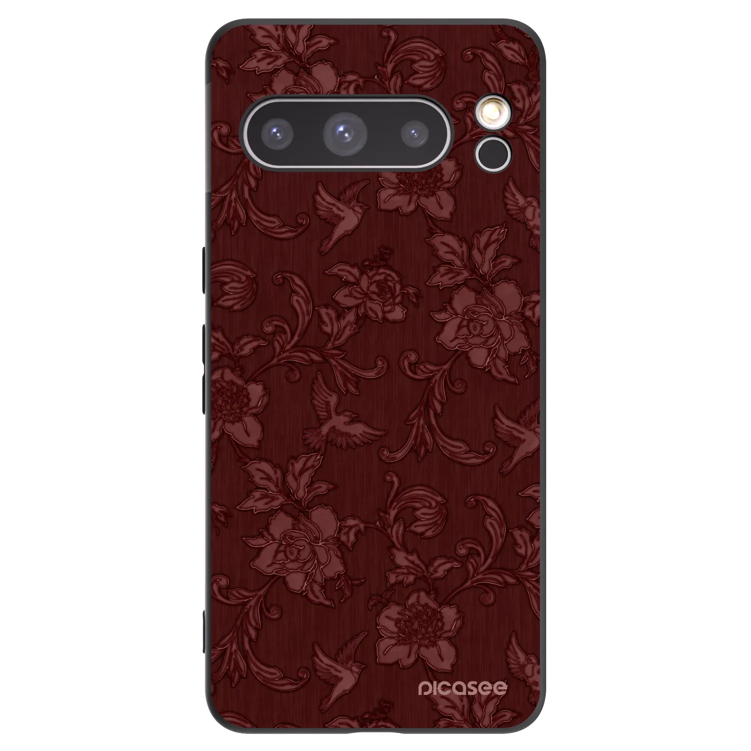 Picasee crna silikonska maskica za Google Pixel 8 Pro - Red Elegance