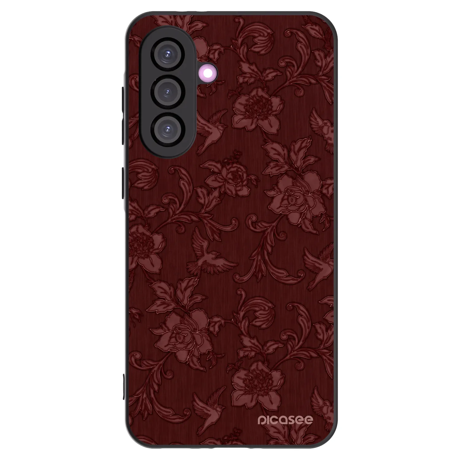 Picasee crna silikonska maskica za Samsung Galaxy A56 5G A566B - Red Elegance