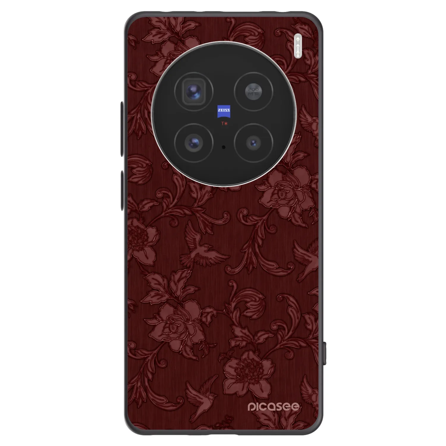 Picasee crna silikonska maskica za Vivo X200 Pro - Red Elegance