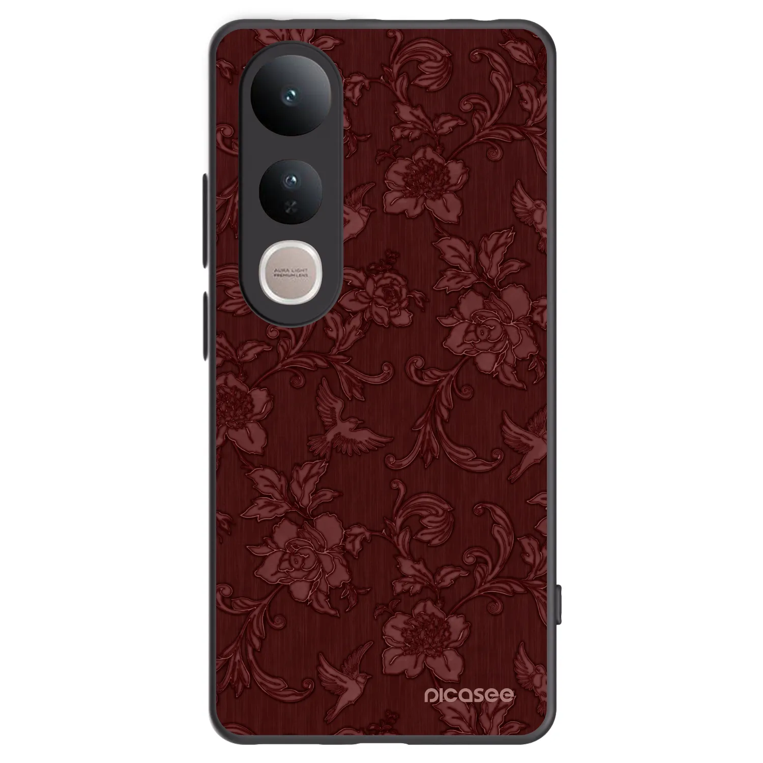 Picasee crna silikonska maskica za Vivo V50 Lite 5G - Red Elegance