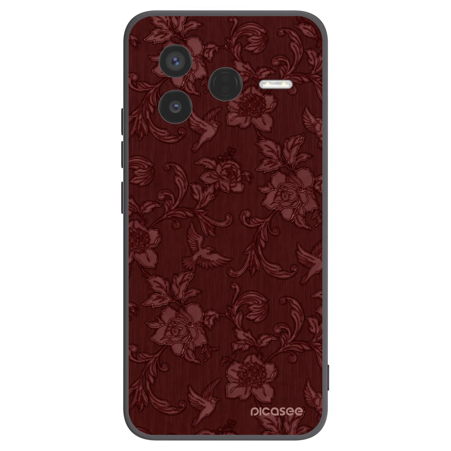 Picasee crna silikonska maskica za Xiaomi Poco F7 Pro 5G - Red Elegance