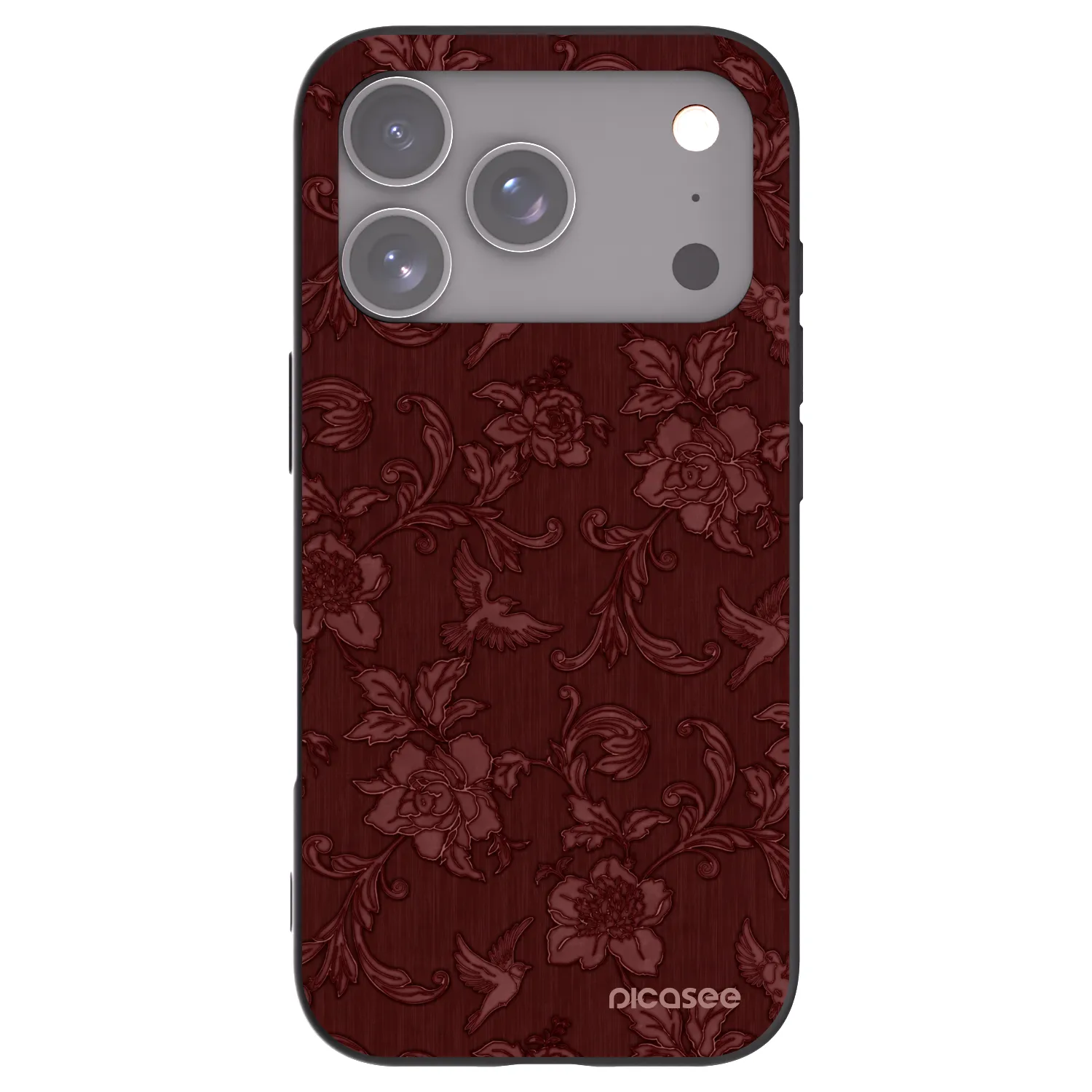 Picasee crna silikonska maskica za Apple iPhone 17 Pro - Red Elegance