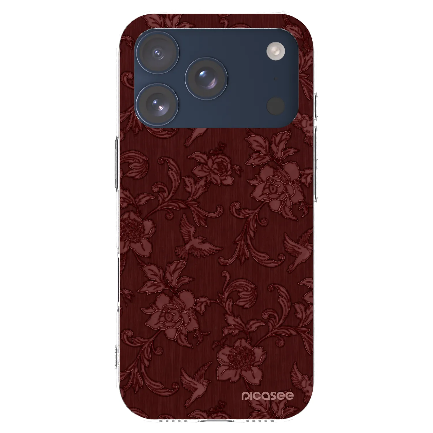 Picasee silikonska prozirna maskica za Apple iPhone 17 Pro - Red Elegance