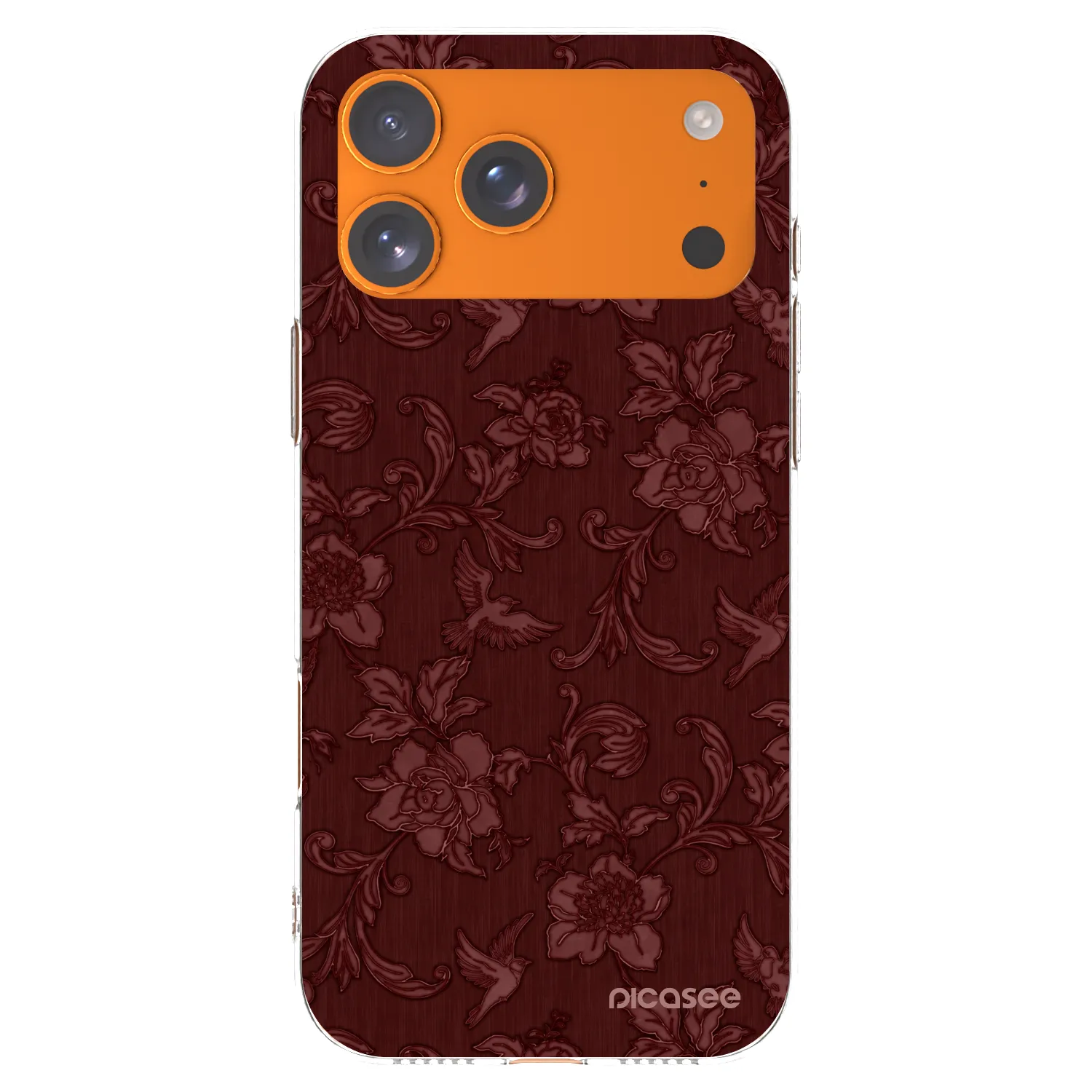 Picasee silikonska prozirna maskica za Apple iPhone 17 Pro Max - Red Elegance