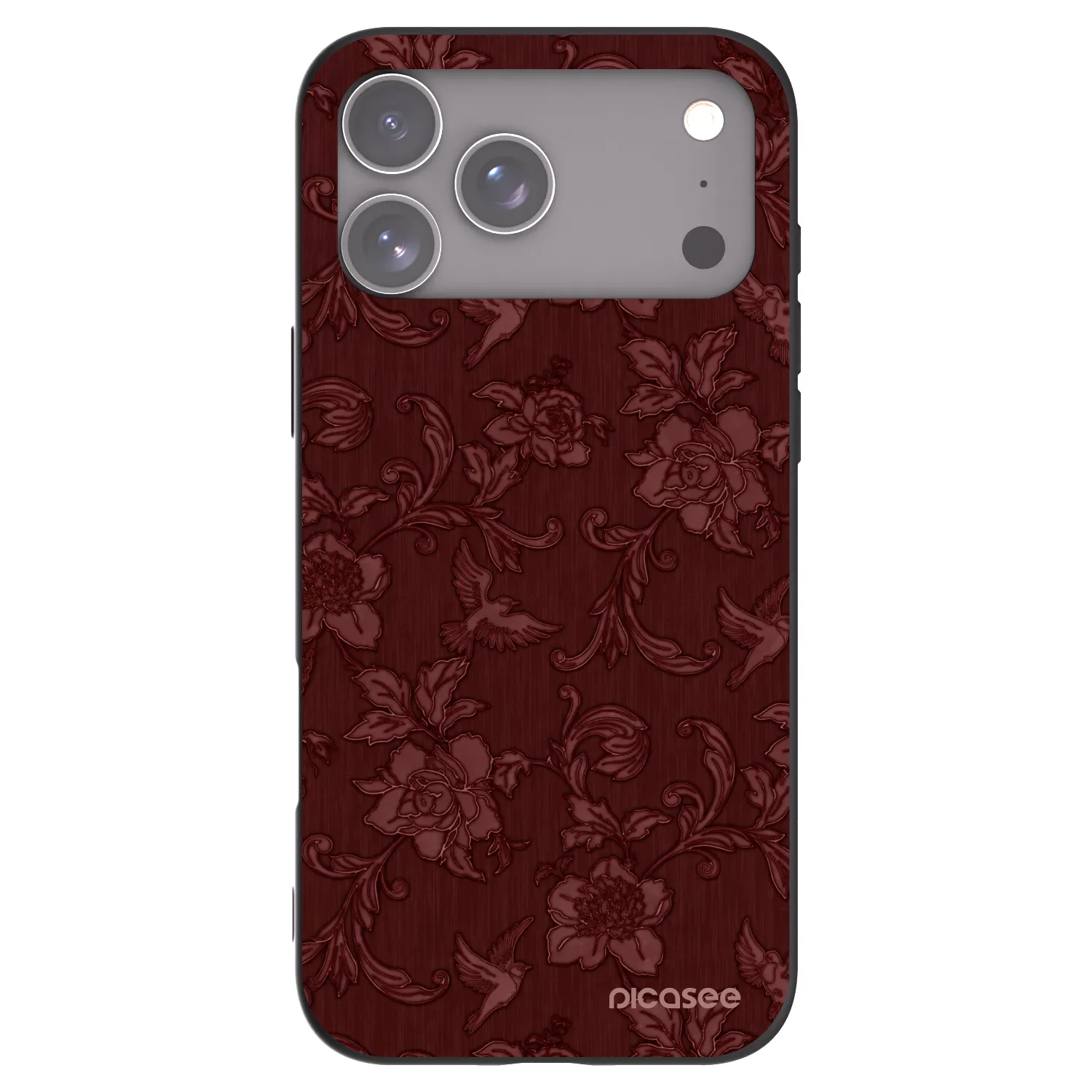 Picasee crna silikonska maskica za Apple iPhone 17 Pro Max - Red Elegance