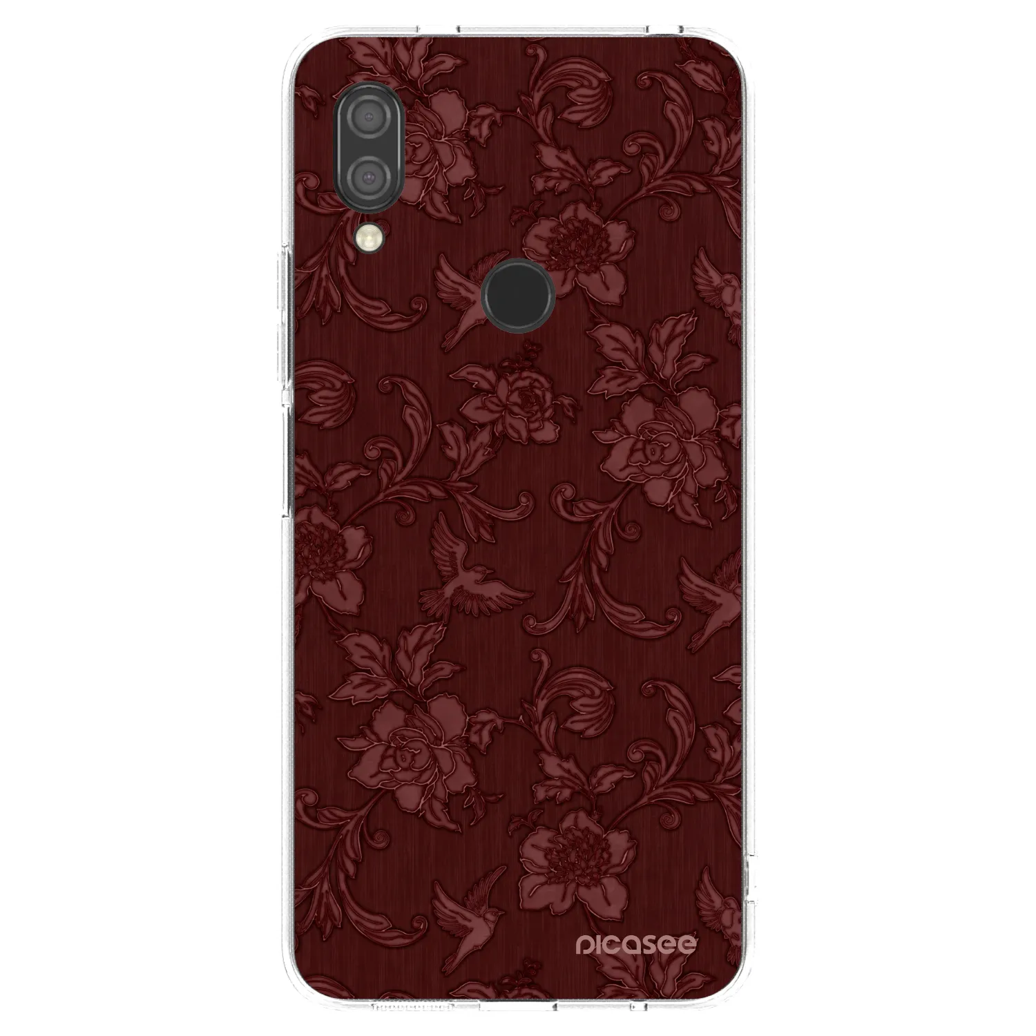 Picasee silikonska prozirna maskica za Xiaomi Redmi 7 - Red Elegance