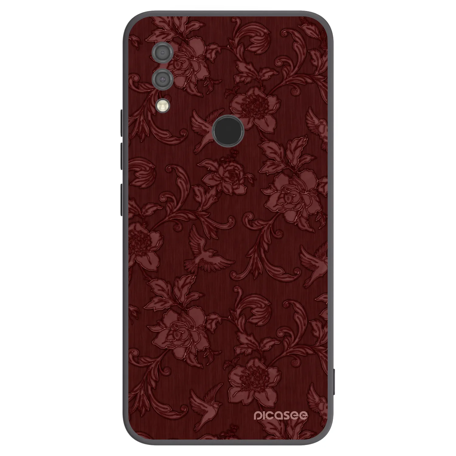 Picasee crna silikonska maskica za Xiaomi Redmi 7 - Red Elegance