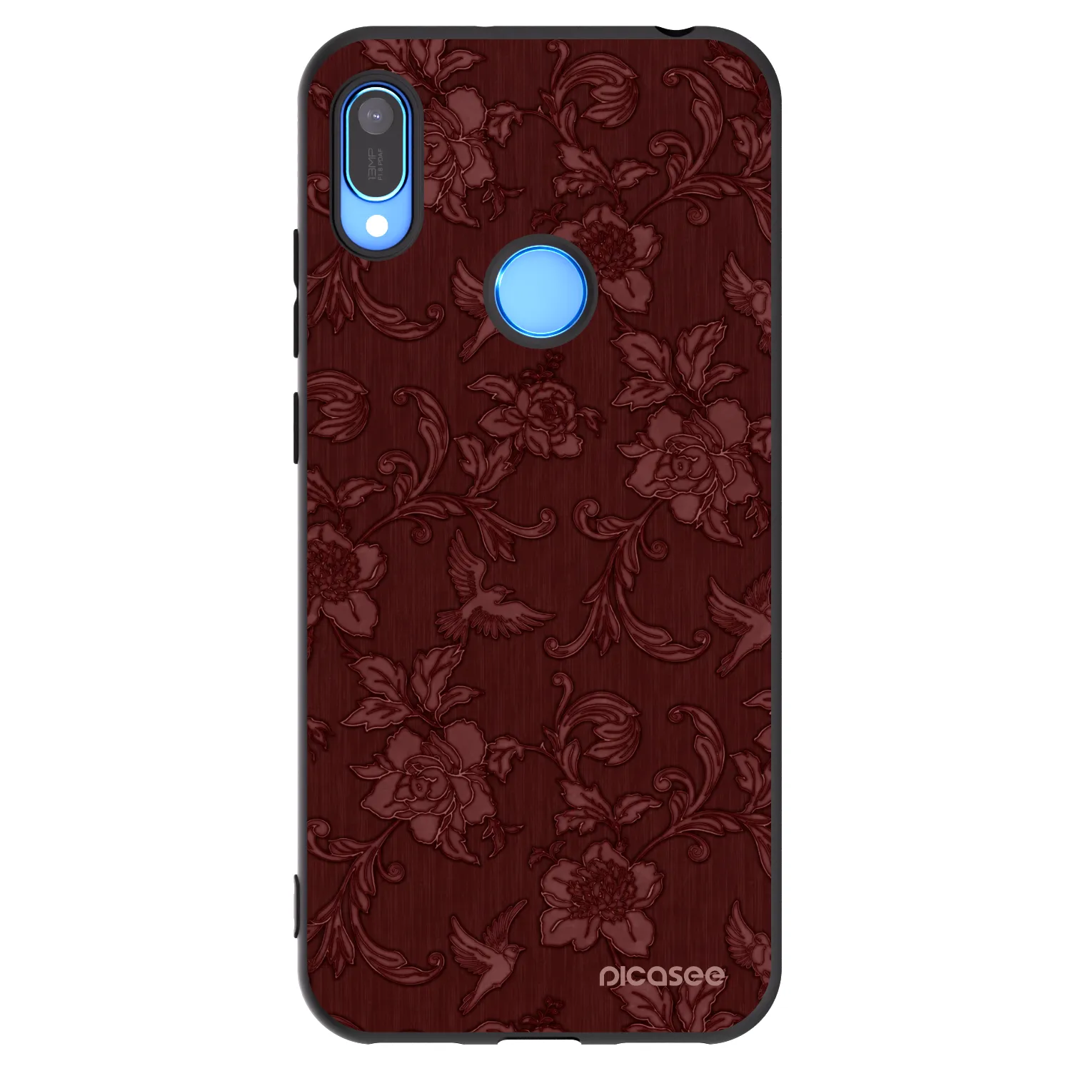 Picasee crna silikonska maskica za Huawei Y6 2019 - Red Elegance