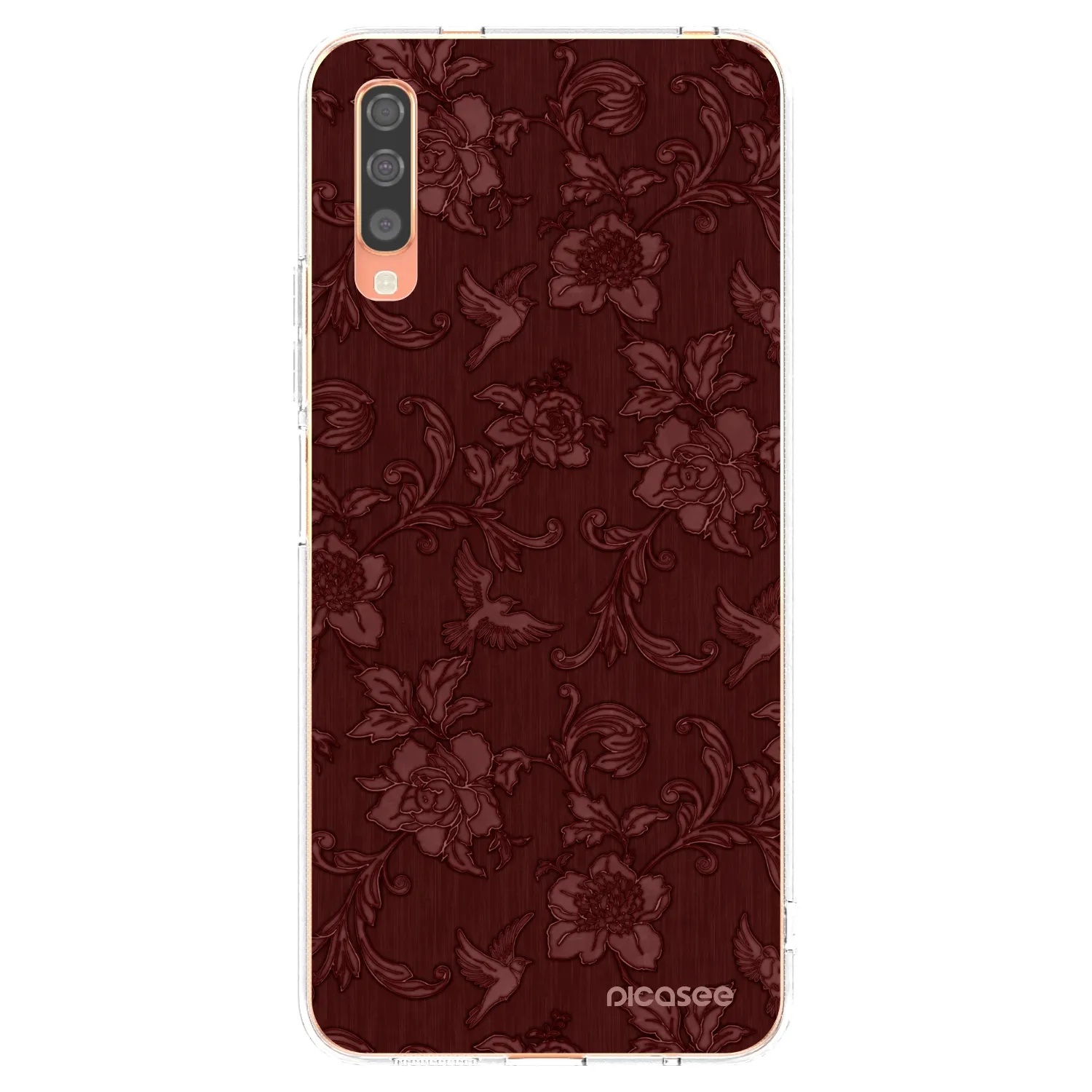 Picasee silikonska prozirna maskica za Samsung Galaxy A70 A705F - Red Elegance
