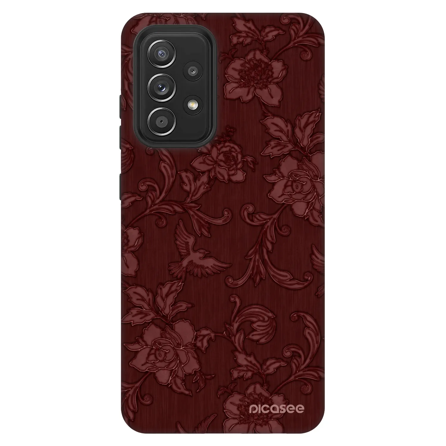 Picasee Fashion Case za Samsung Galaxy A52 5G A525F - Red Elegance