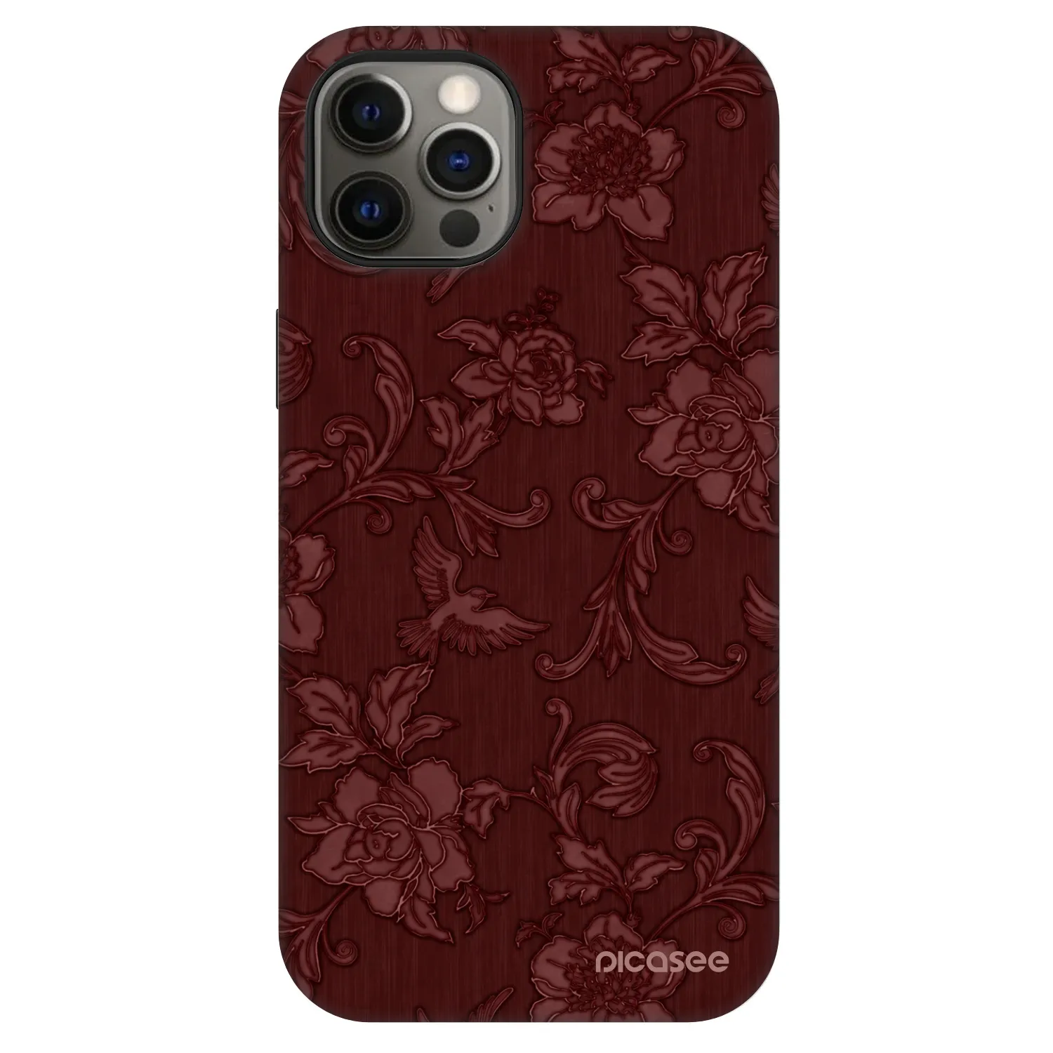 Picasee Fashion Case MagSafe za Apple iPhone 12 - Red Elegance
