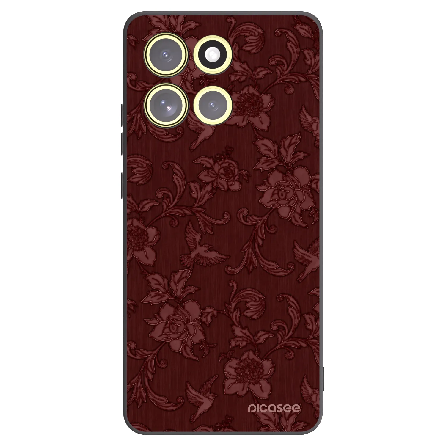 Picasee crna silikonska maskica za Motorola Moto G86 5G - Red Elegance