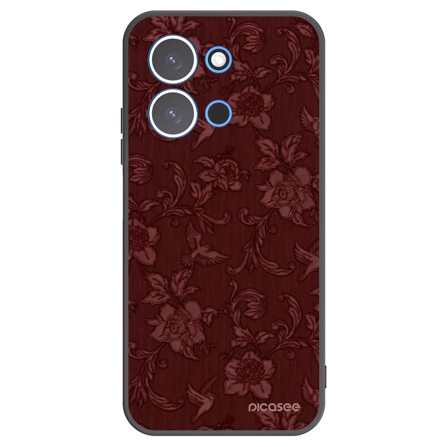 Picasee crna silikonska maskica za Xiaomi Redmi 15C 4G - Red Elegance