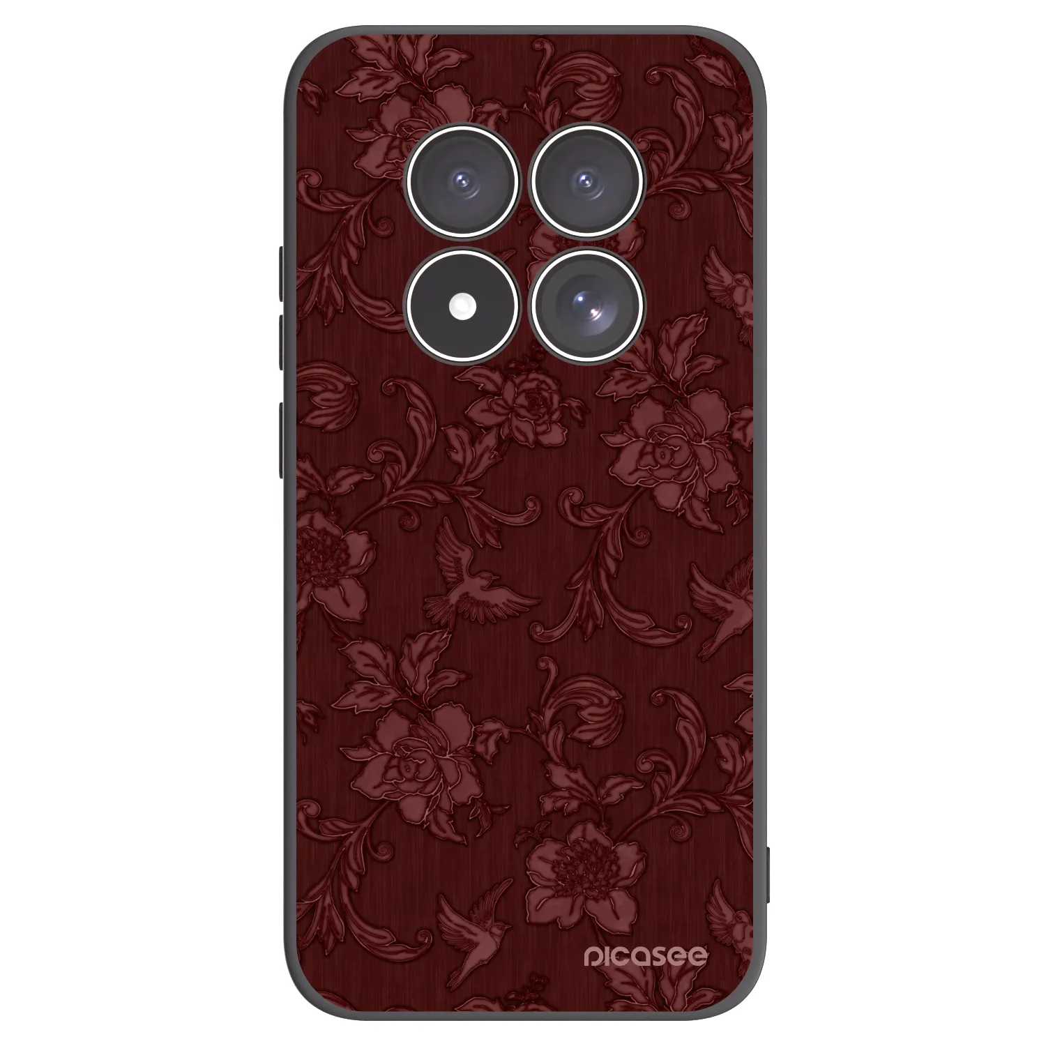 Picasee crna silikonska maskica za Xiaomi Redmi Note 15 Pro 4G - Red Elegance