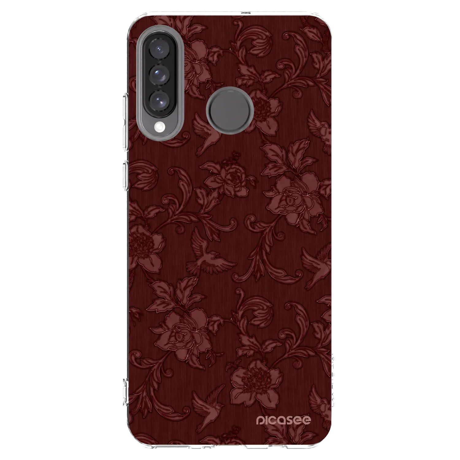 Picasee silikonska prozirna maskica za Huawei P30 Lite - Red Elegance
