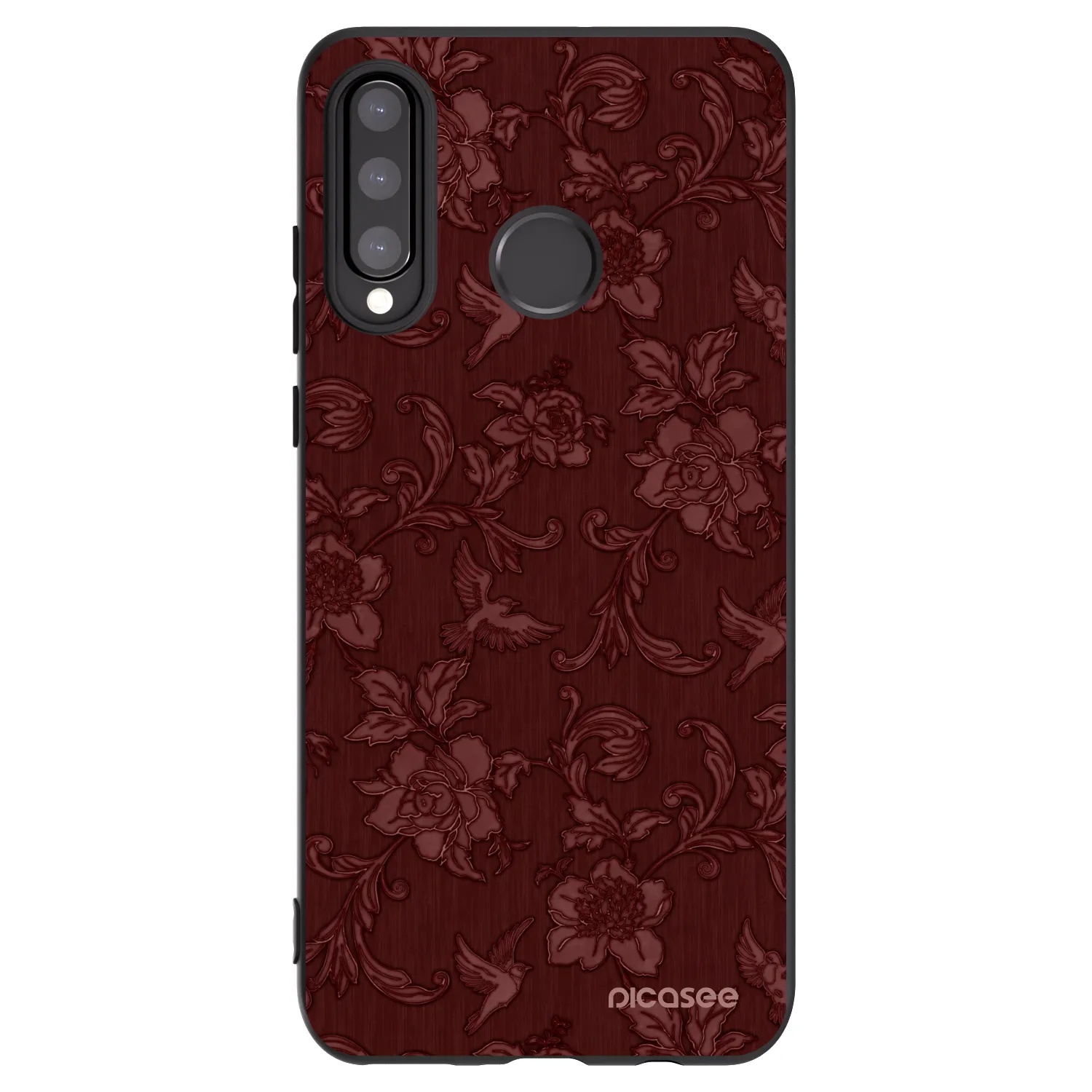 Picasee crna silikonska maskica za Huawei P30 Lite - Red Elegance