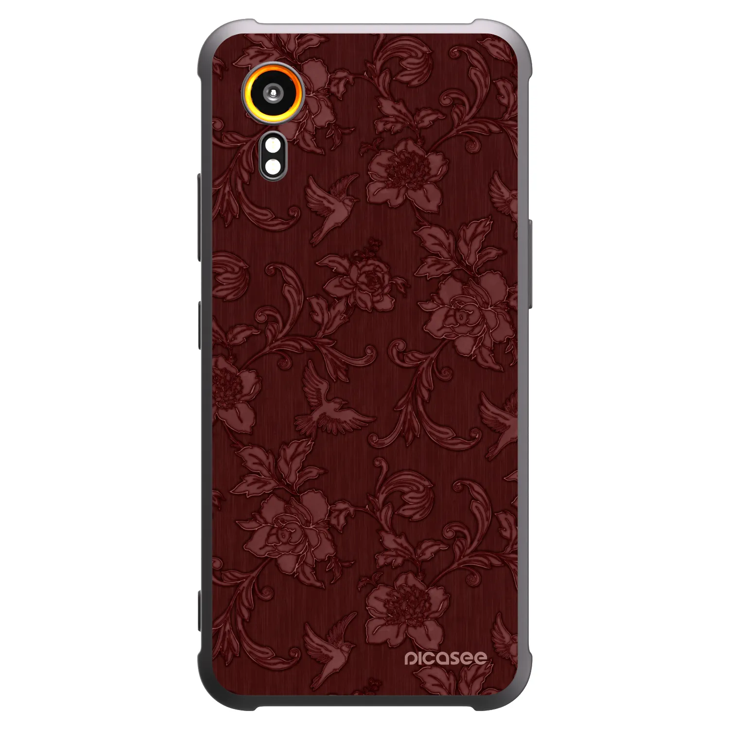 Picasee crna silikonska maskica za Samsung Galaxy XCover 7 - Red Elegance