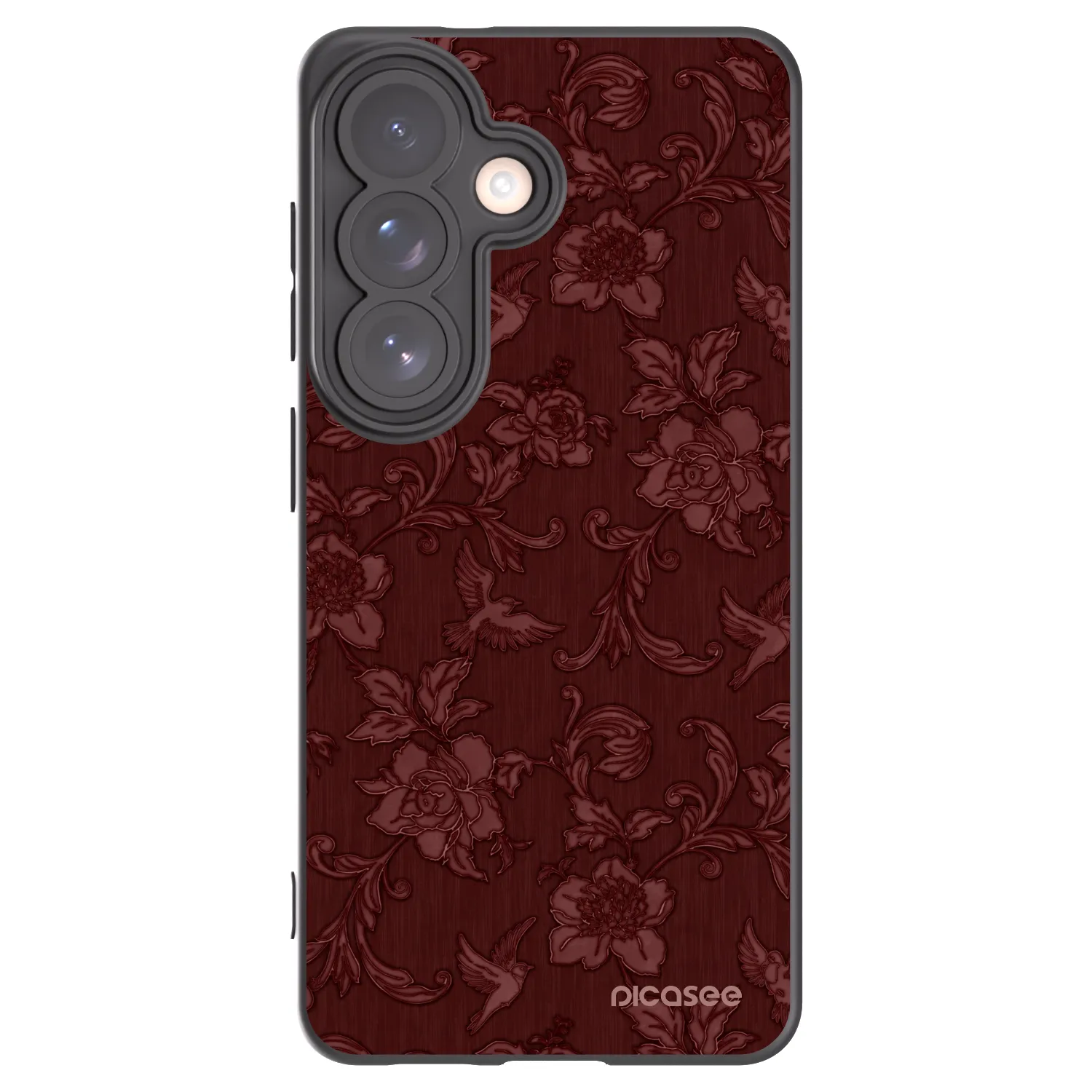 Picasee crna silikonska maskica za Samsung Galaxy S26 - Red Elegance