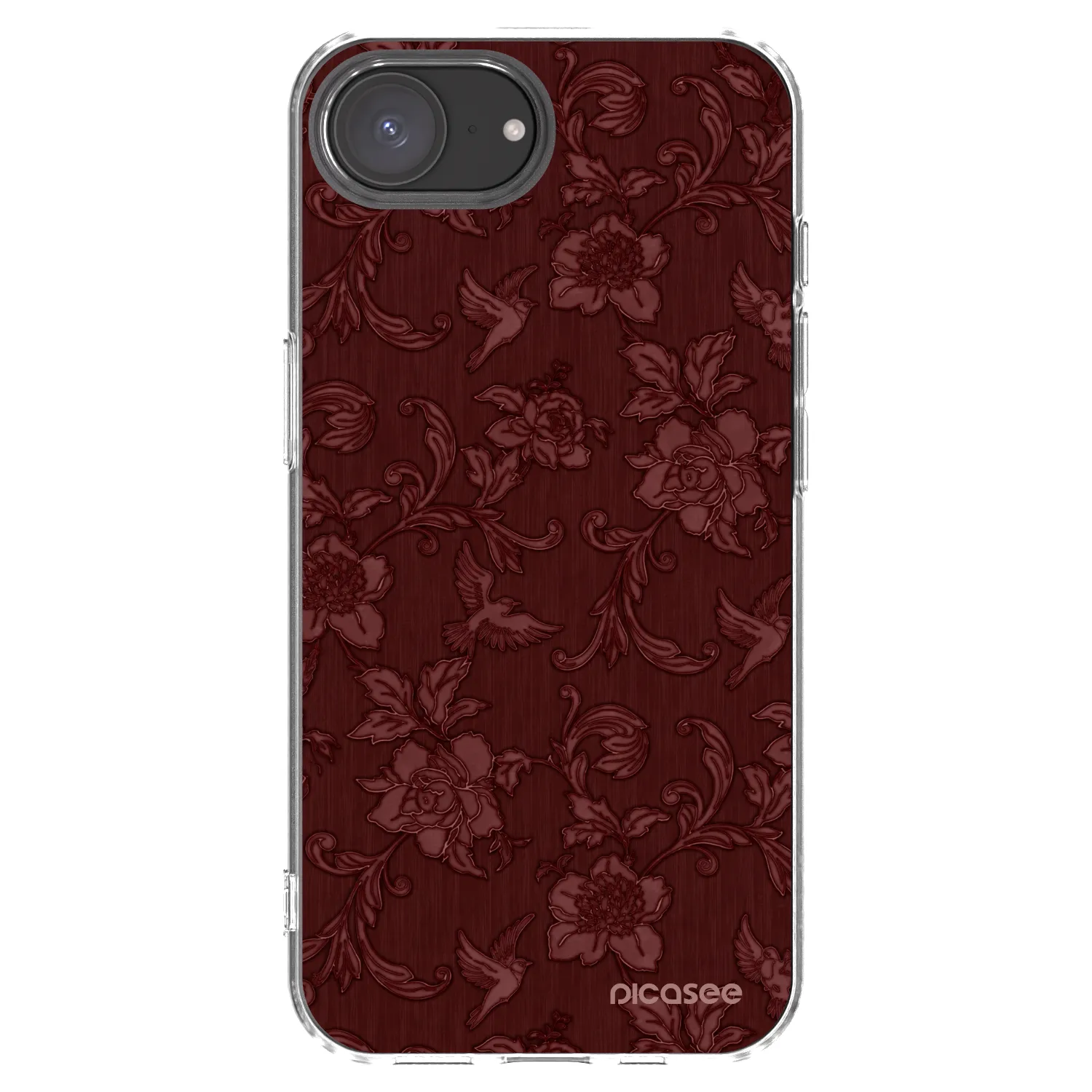 Picasee silikonska prozirna maskica za Apple iPhone 17e - Red Elegance