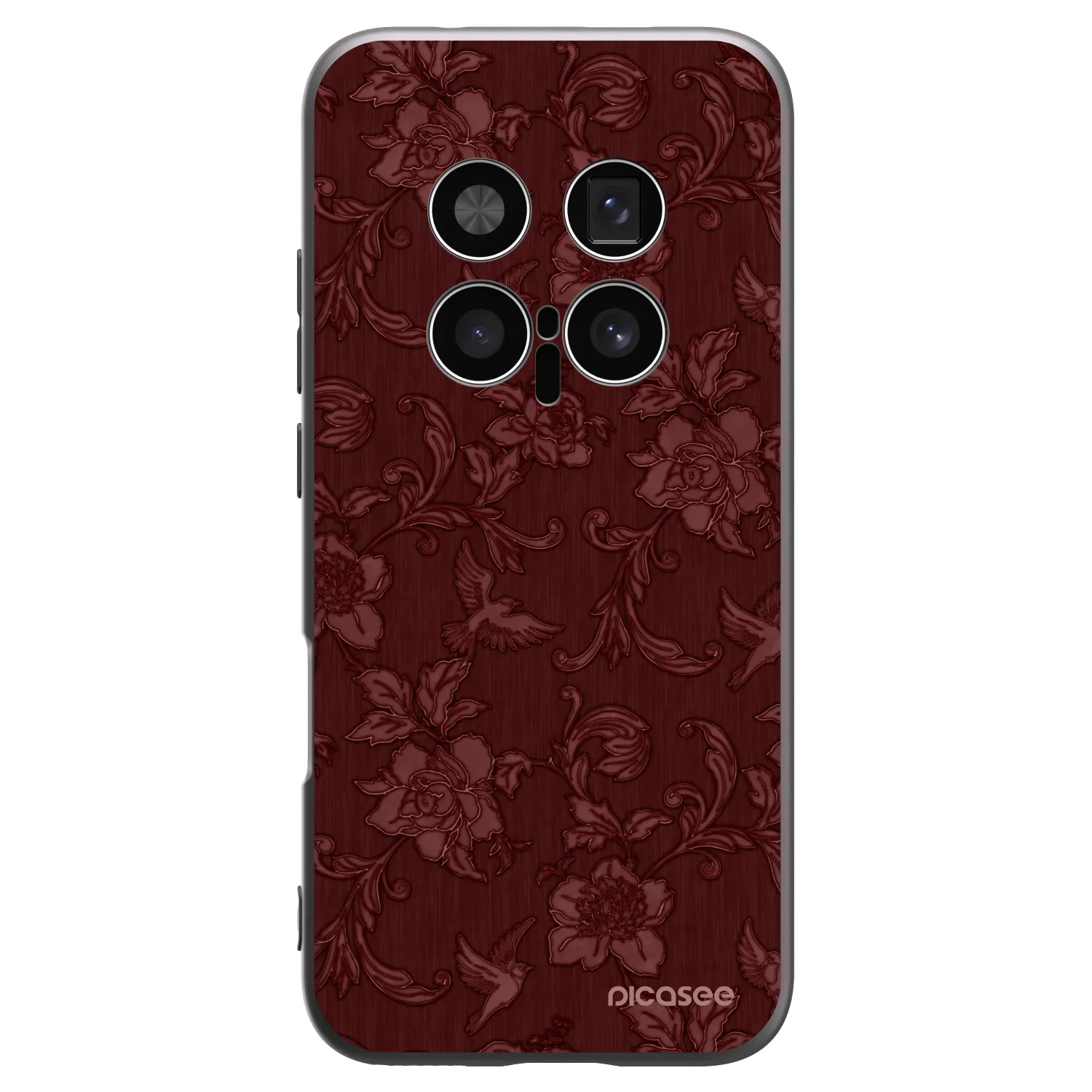 Picasee crna silikonska maskica za Honor Magic8 Pro 5G - Red Elegance