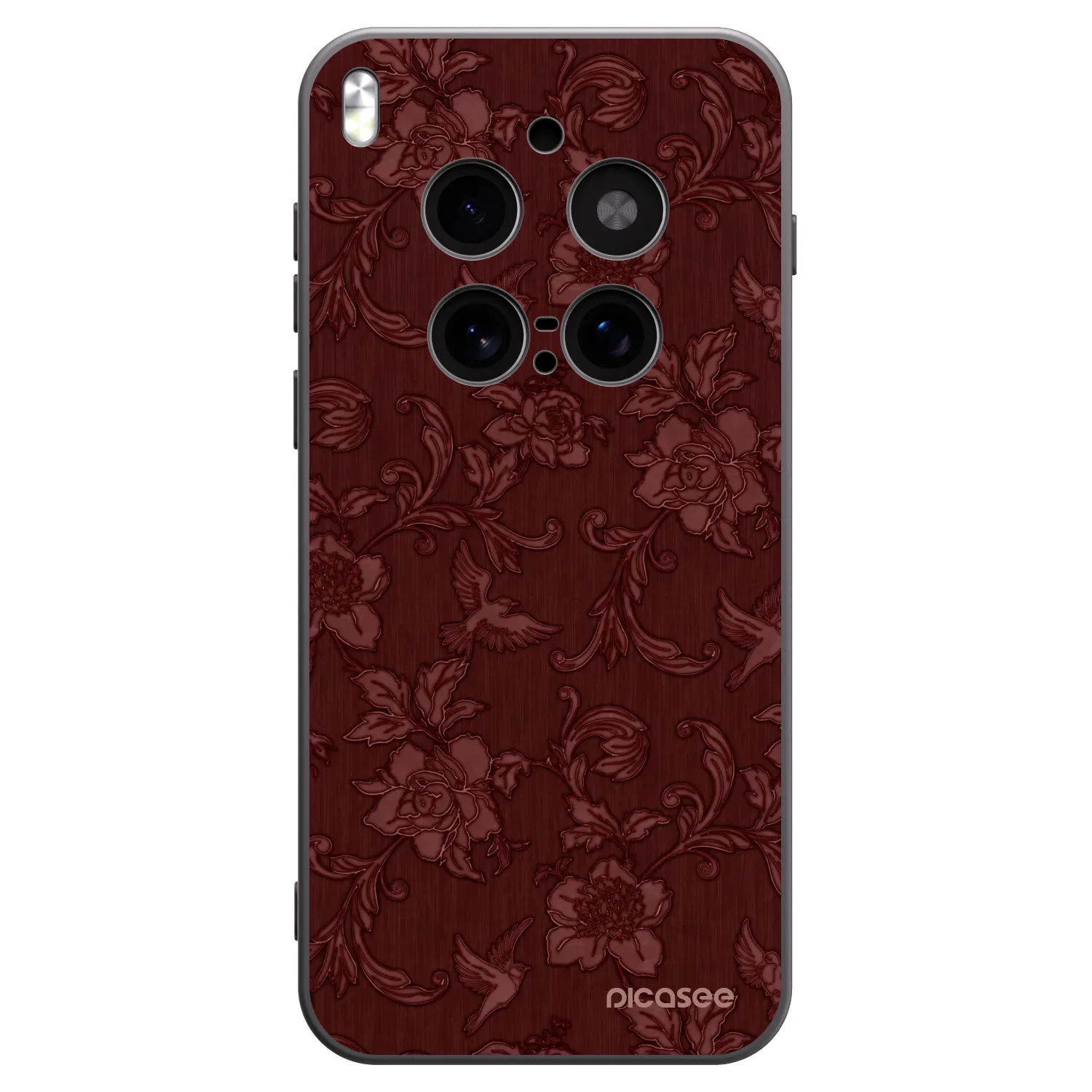 Picasee crna silikonska maskica za Vivo X300 Pro - Red Elegance
