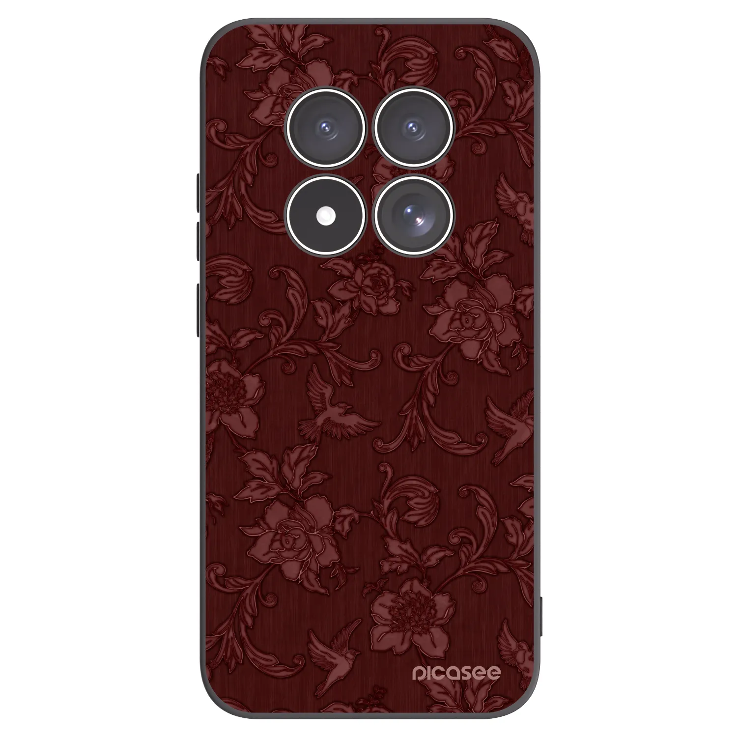 Picasee crna silikonska maskica za Xiaomi Redmi Note 15 Pro 5G - Red Elegance