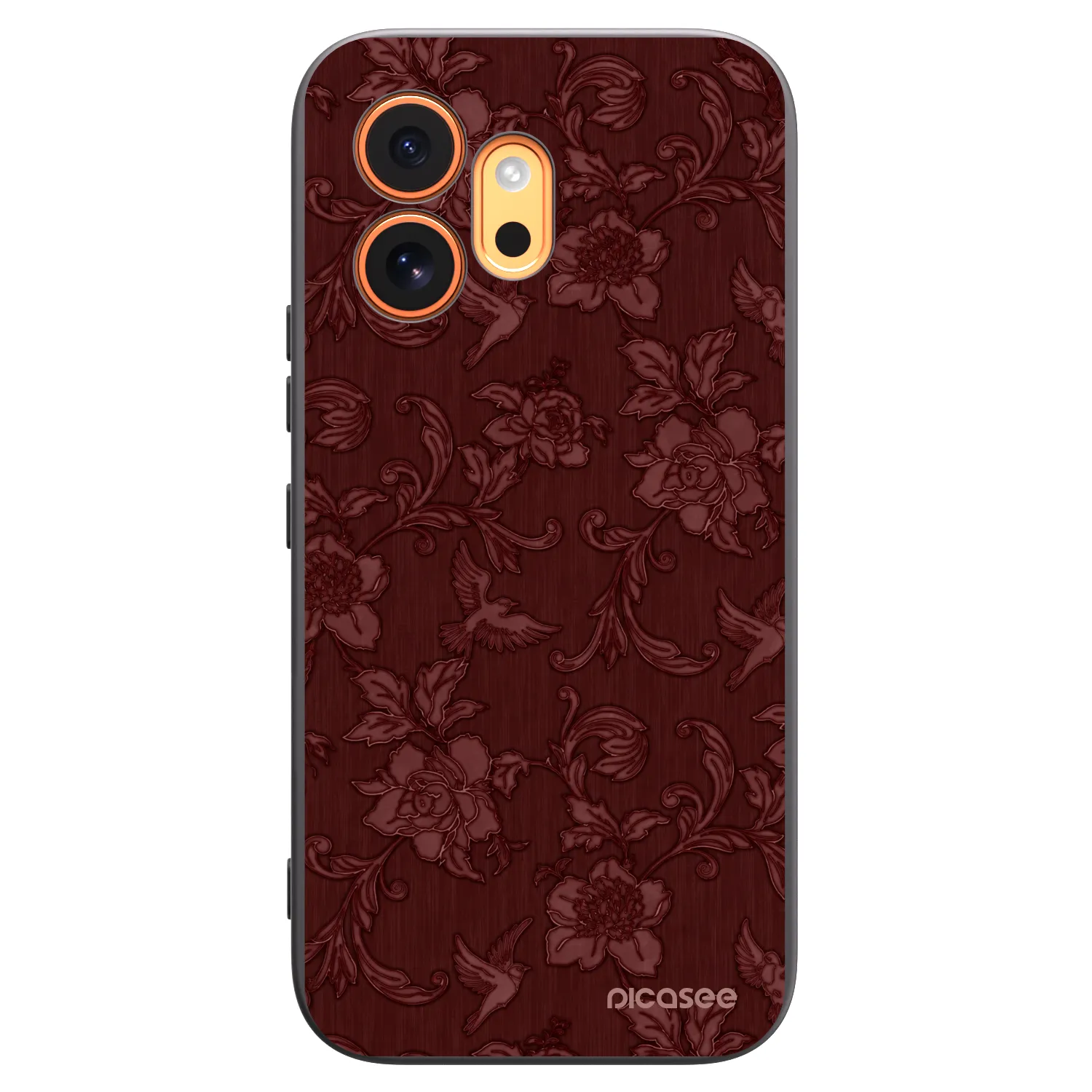 Picasee crna silikonska maskica za Honor 600 - Red Elegance