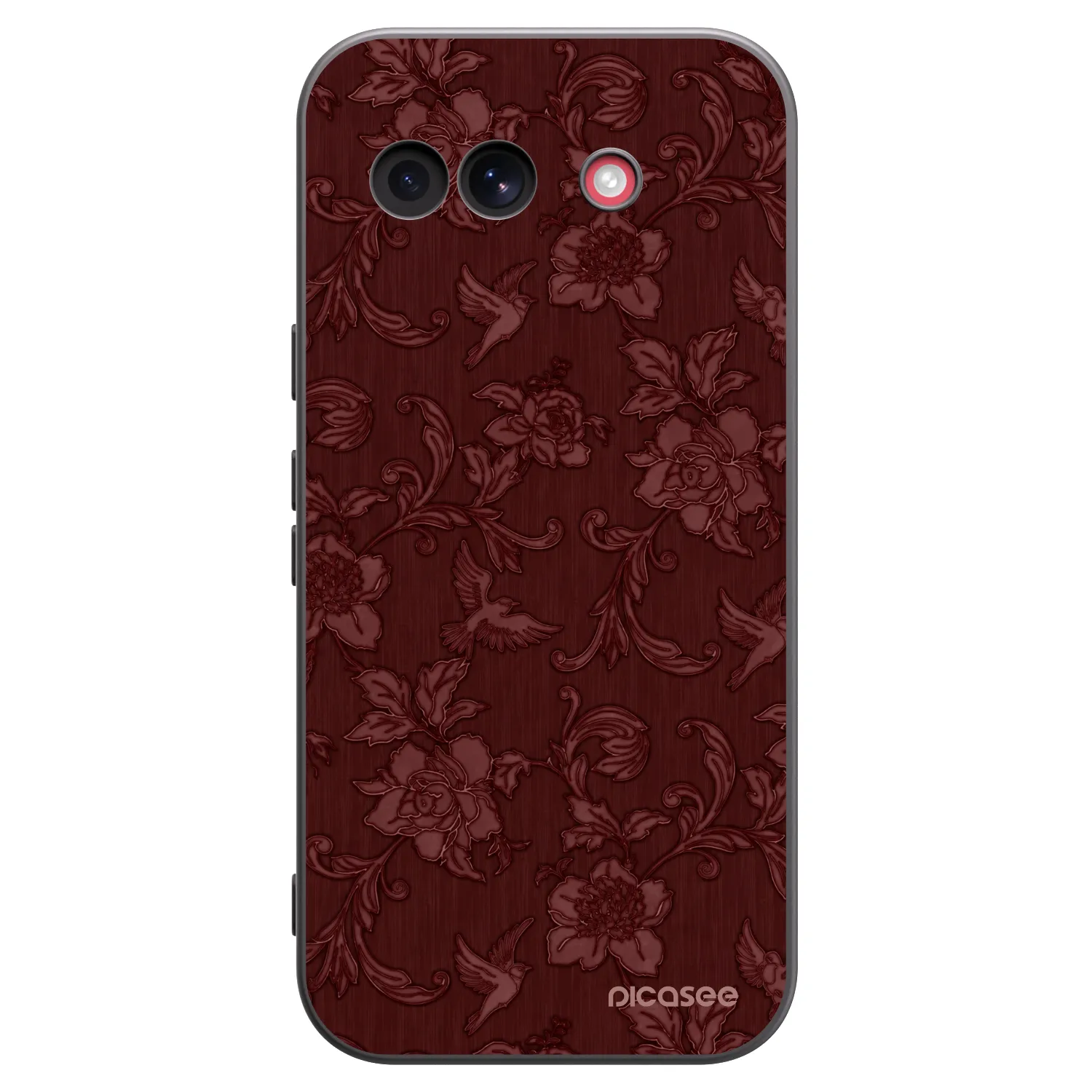 Picasee crna silikonska maskica za Google Pixel 10a - Red Elegance