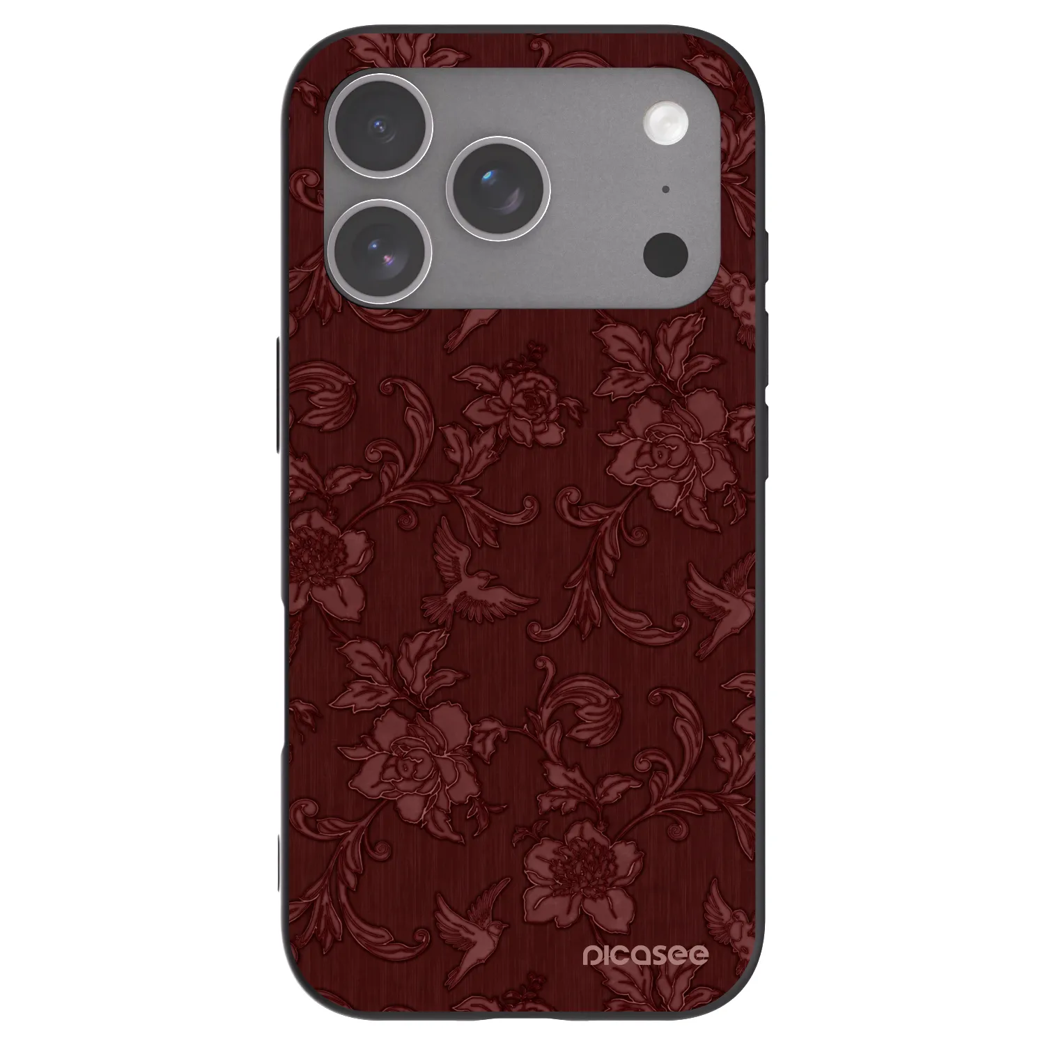 Picasee crna silikonska maskica za Apple iPhone 18 Pro - Red Elegance