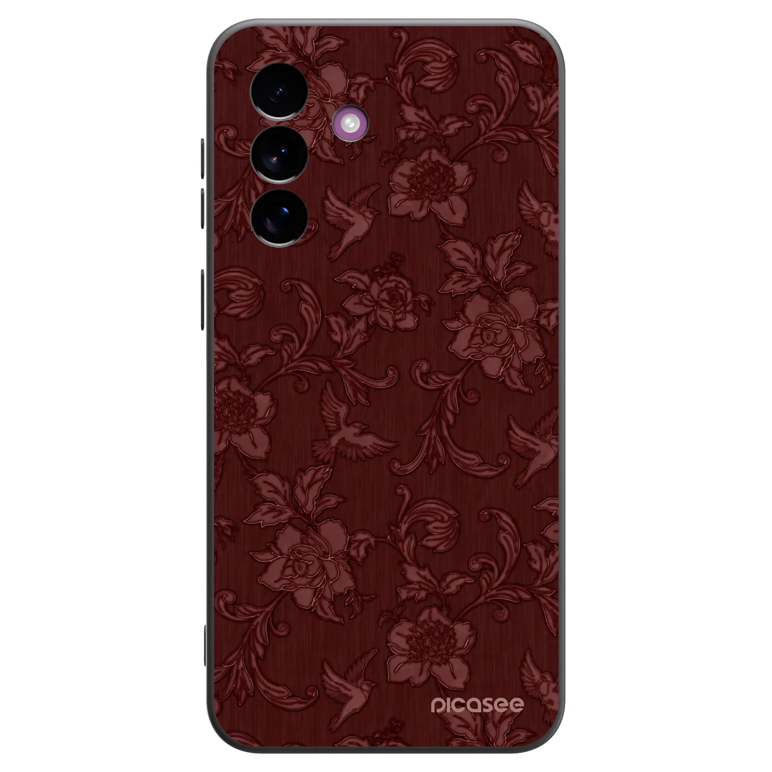 Picasee crna silikonska maskica za Samsung Galaxy A37 - Red Elegance