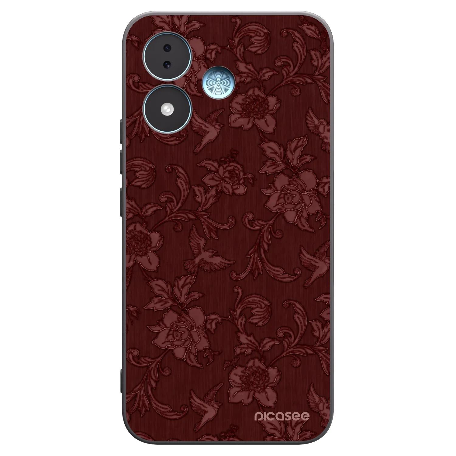 Picasee crna silikonska maskica za Xiaomi Redmi Note 17 5G - Red Elegance