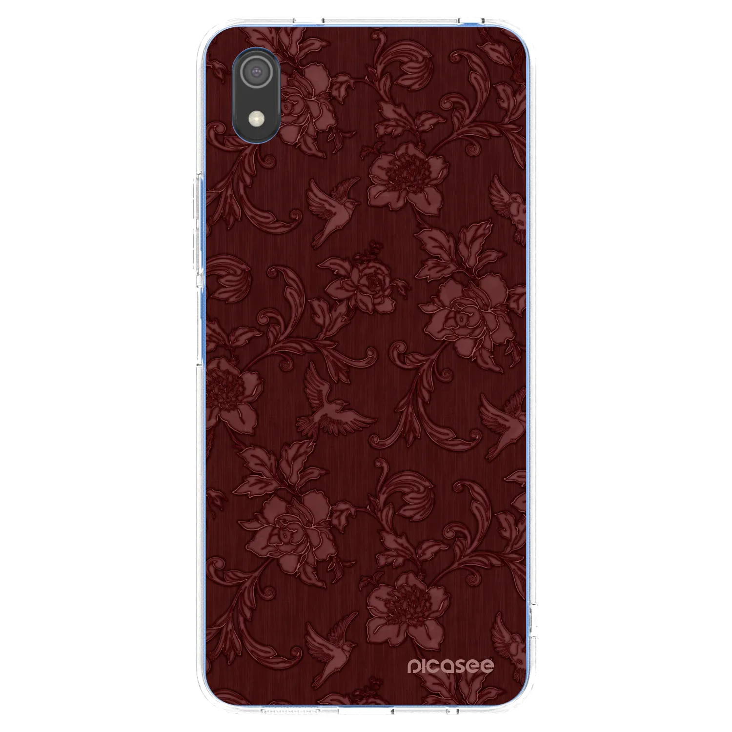 Picasee silikonska prozirna maskica za Xiaomi Redmi 7A - Red Elegance