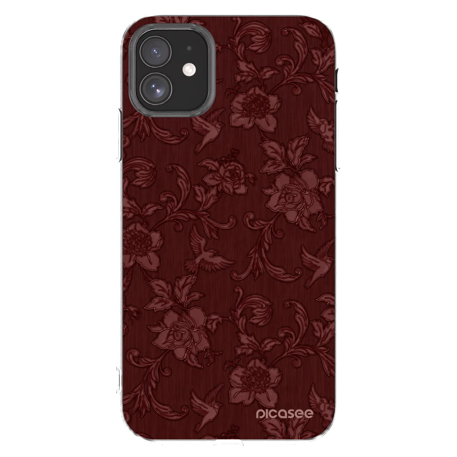 Picasee silikonska prozirna maskica za Apple iPhone 11 - Red Elegance