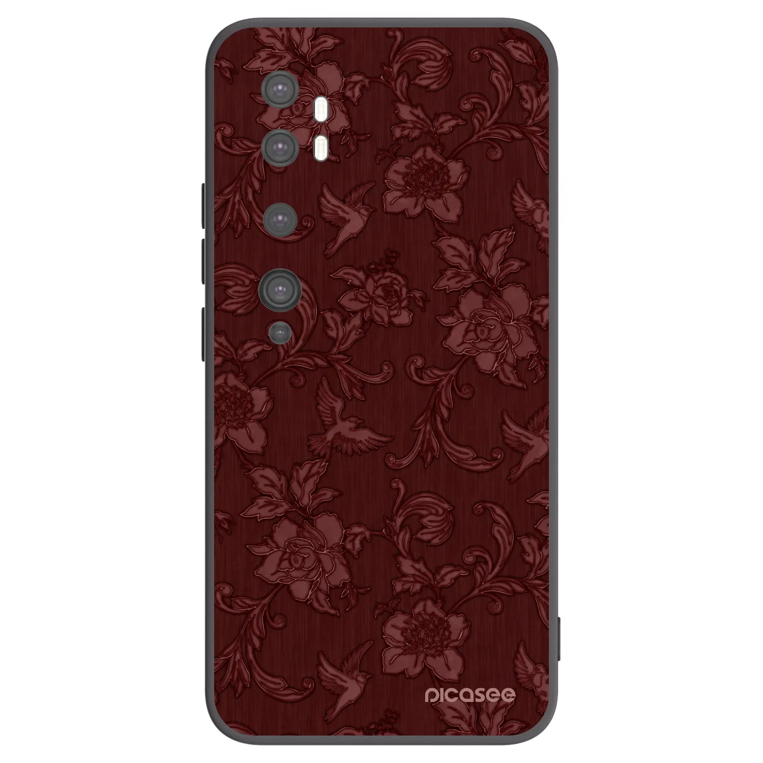 Picasee crna silikonska maskica za Xiaomi Mi Note 10 (Pro) - Red Elegance