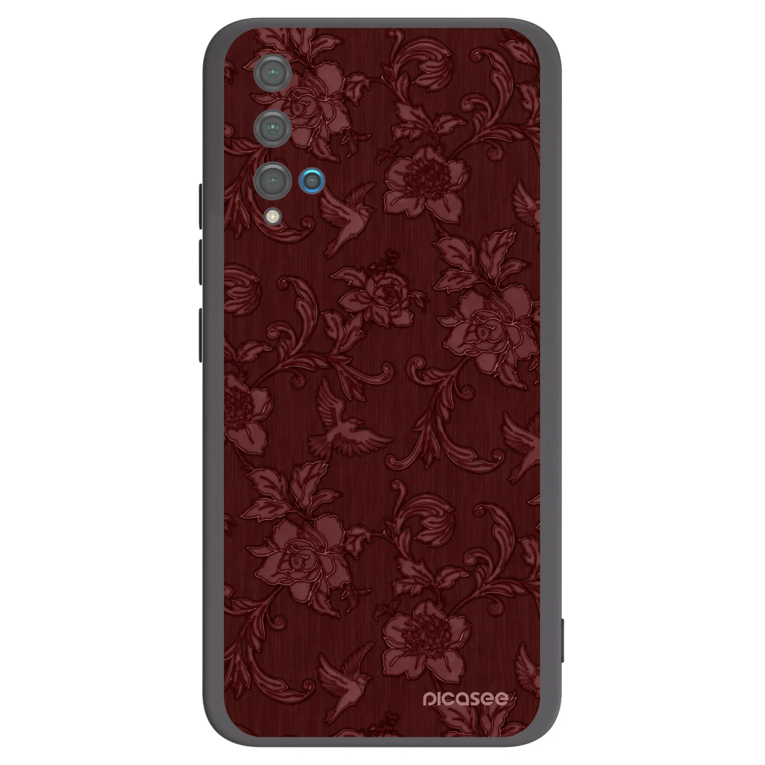 Picasee crna silikonska maskica za Huawei Nova 5T - Red Elegance