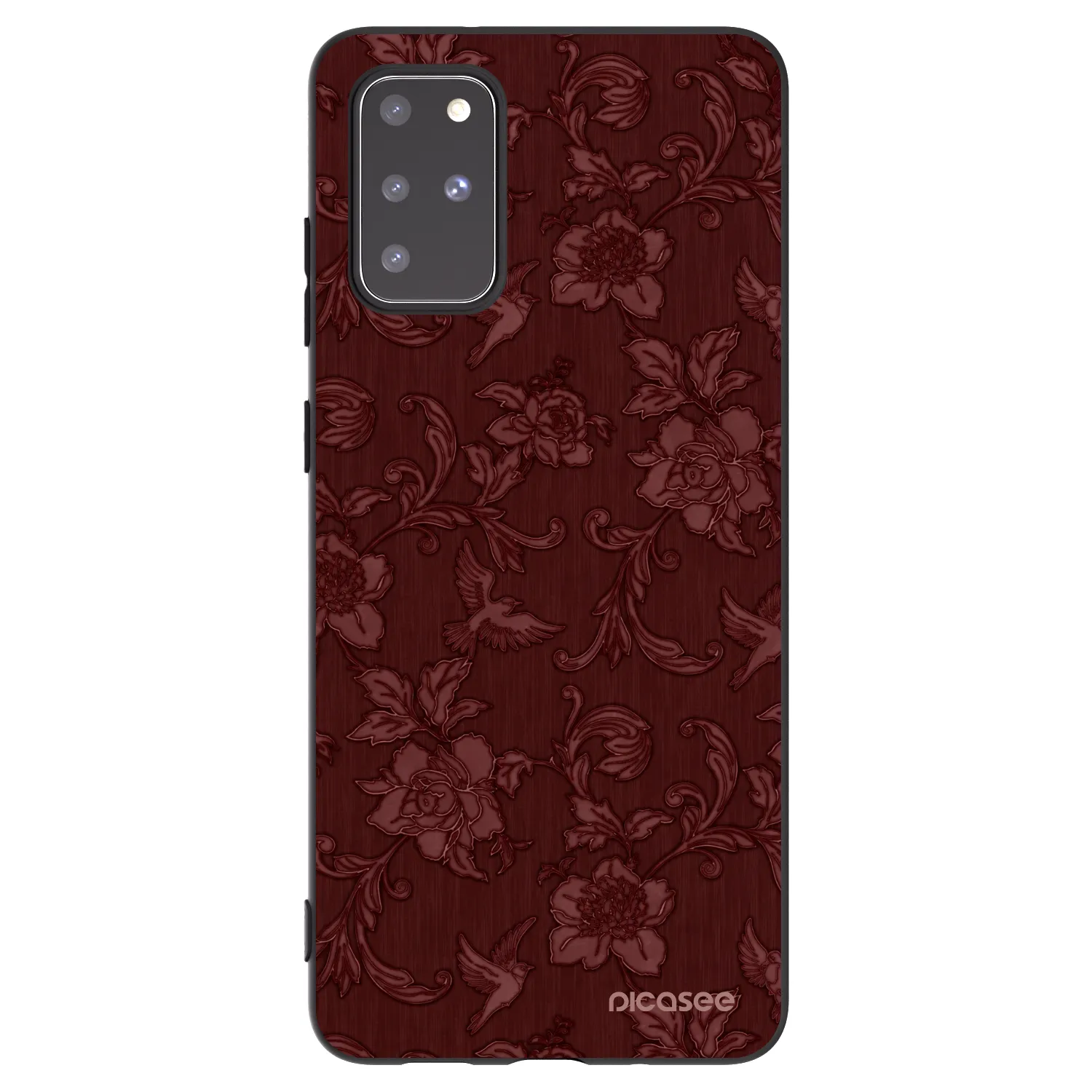 Picasee crna silikonska maskica za Samsung Galaxy S20+ G985F - Red Elegance