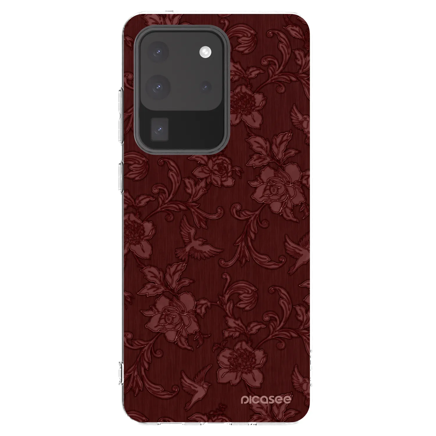 Picasee silikonska prozirna maskica za Samsung Galaxy S20 Ultra 5G G988F - Red Elegance
