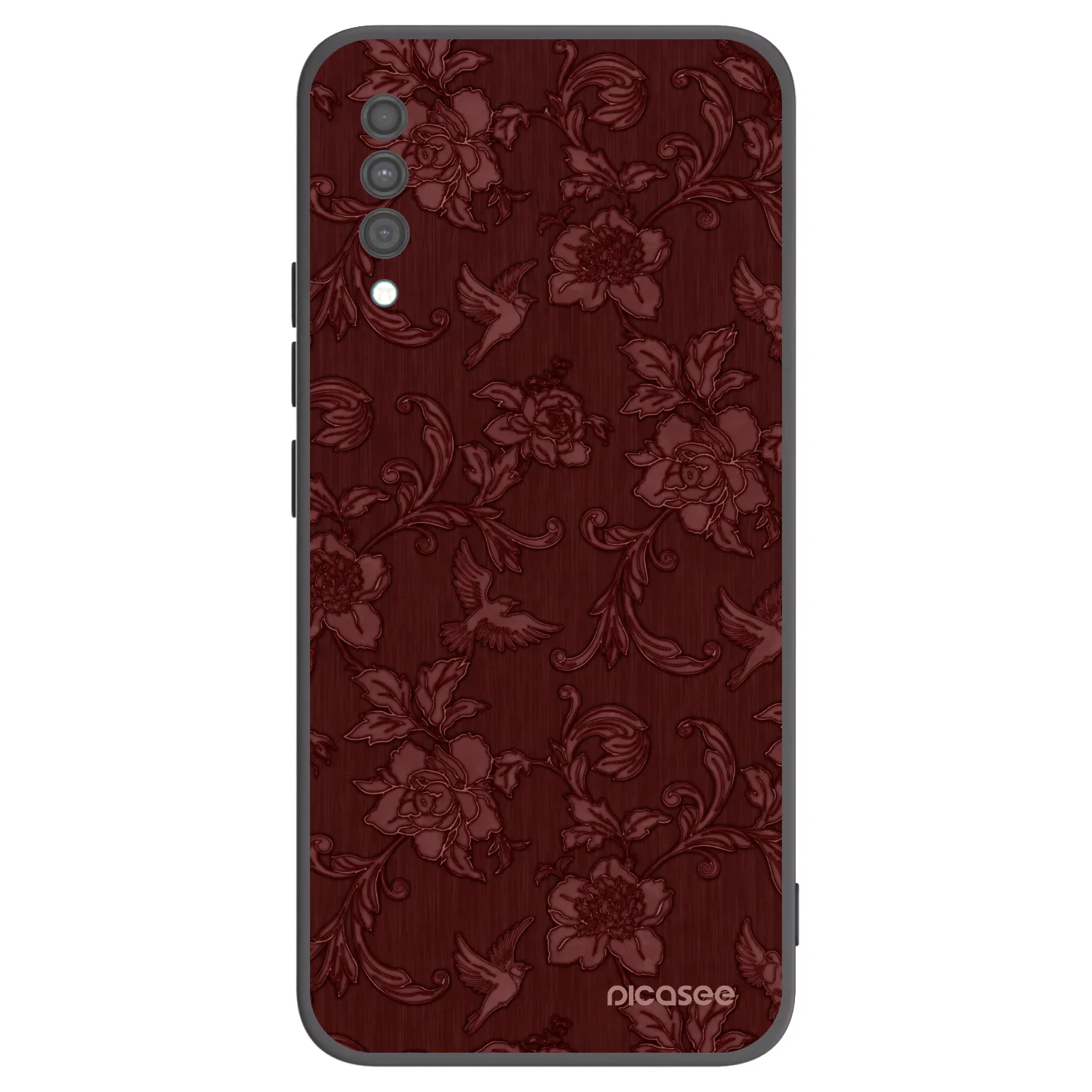 Picasee crna silikonska maskica za Samsung Galaxy A30s A307F - Red Elegance