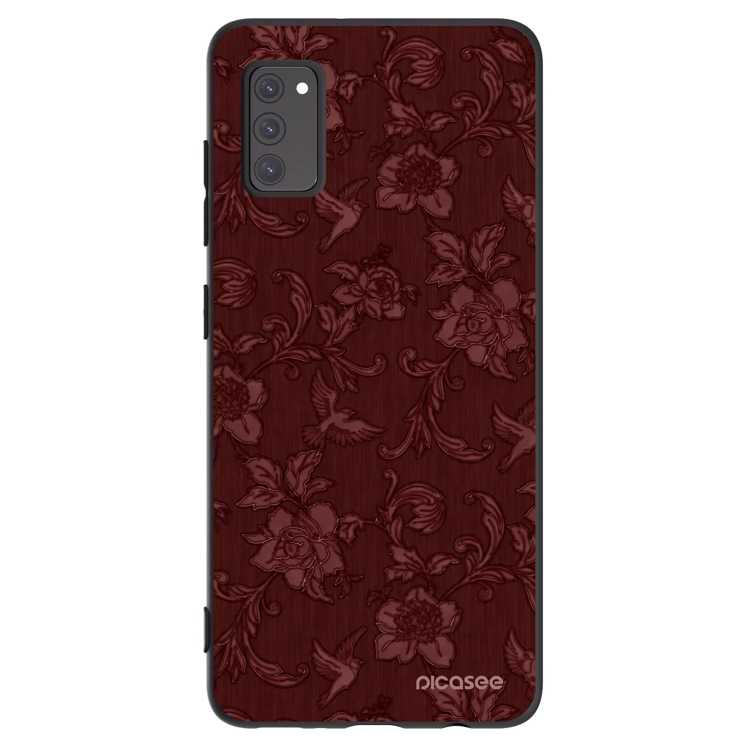Picasee crna silikonska maskica za Samsung Galaxy A41 A415F - Red Elegance