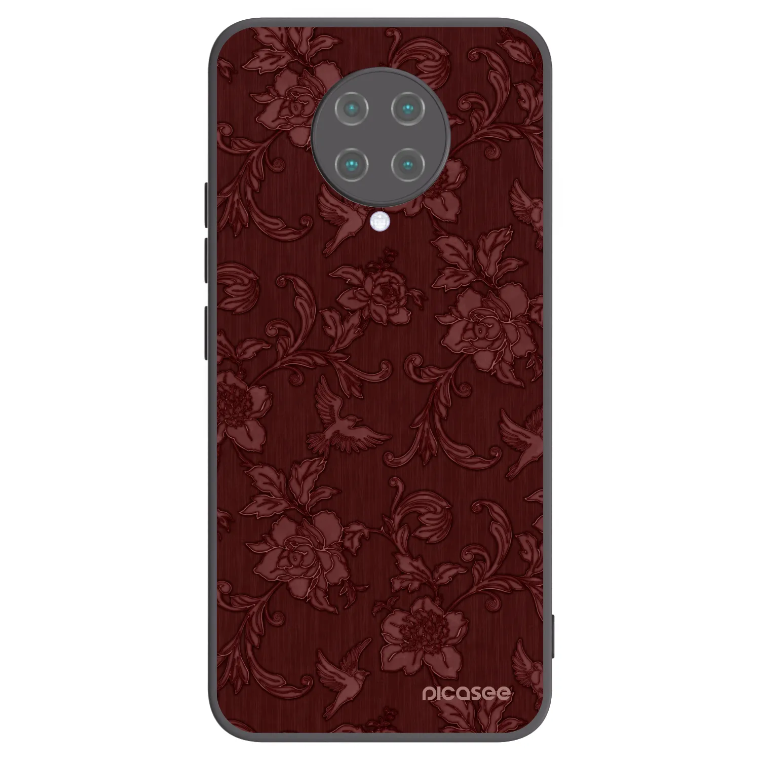 Picasee crna silikonska maskica za Xiaomi Poco F2 Pro - Red Elegance
