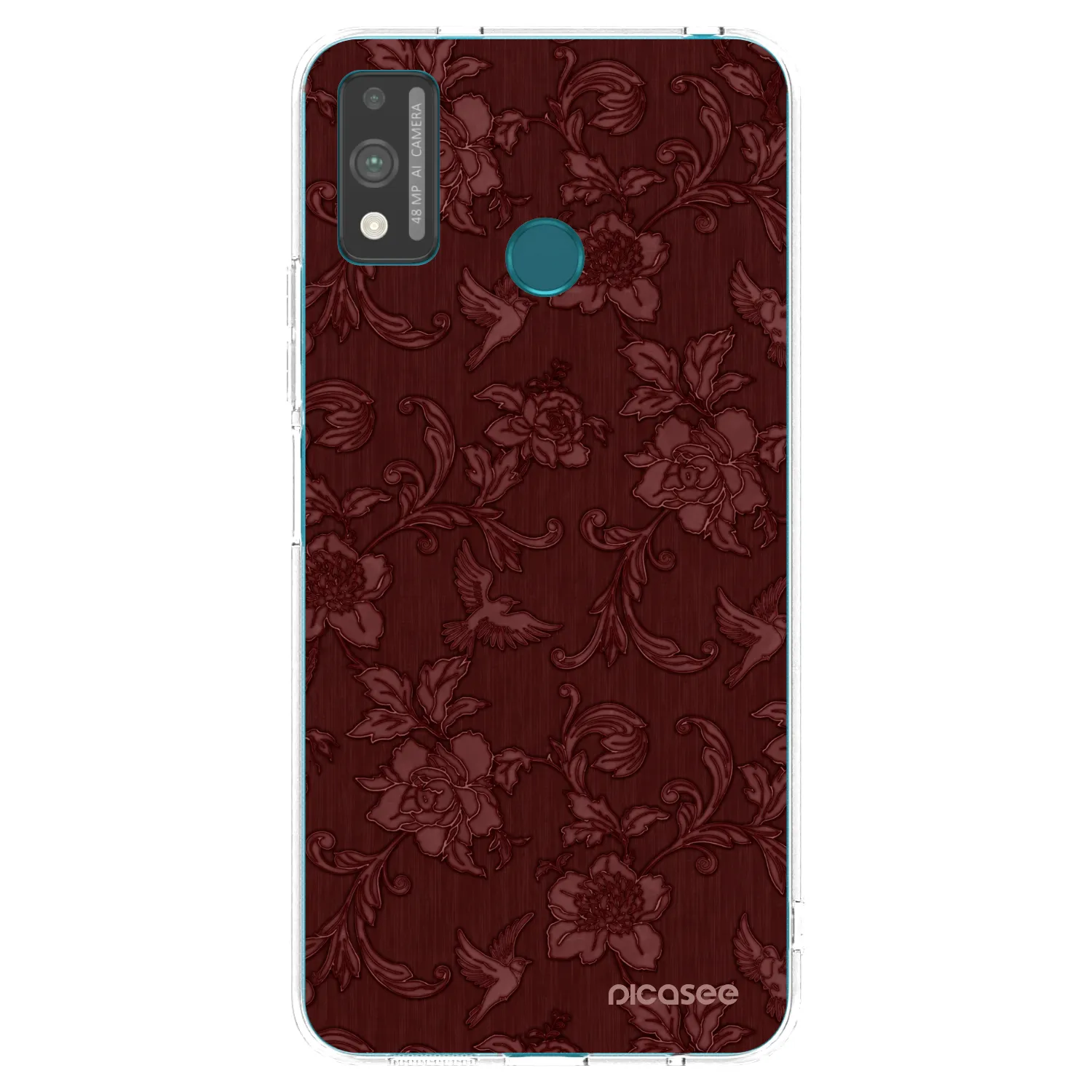 Picasee silikonska prozirna maskica za Honor 9X Lite - Red Elegance