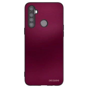 Picasee crna silikonska maskica za Realme 5 - Velvet Bordeaux