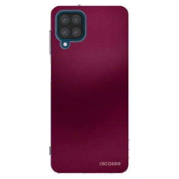 Picasee silikonska prozirna maskica za Samsung Galaxy A12 A125F - Velvet Bordeaux