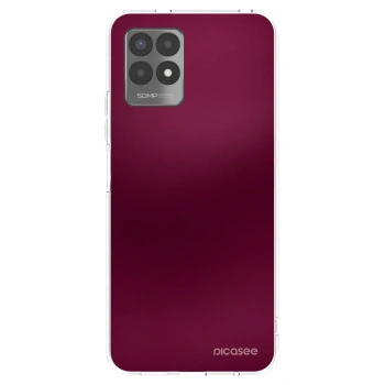 Picasee silikonska prozirna maskica za Realme 8i - Velvet Bordeaux