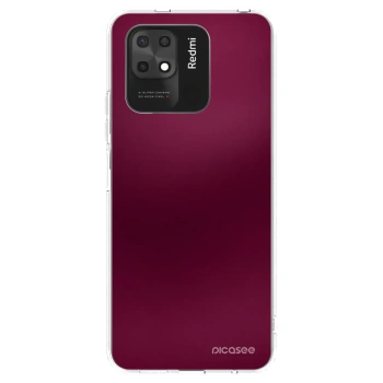 Picasee silikonska prozirna maskica za Xiaomi Redmi 10C - Velvet Bordeaux